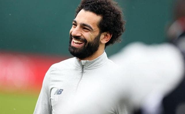 Mohamed Salah durante un entrenamiento con el Liverpool / EFE