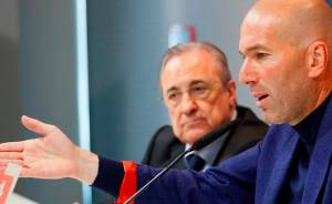 Zinedine Zidane y Florentino Pérez Real Madrid