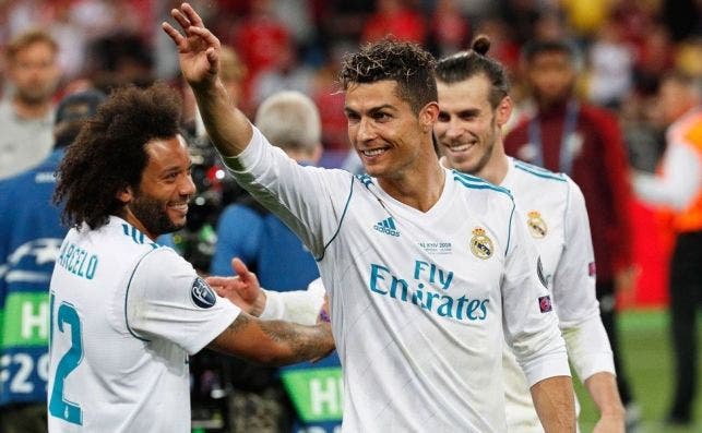Cristiano Ronaldo, con Marcelo y Gareth Bale, desafía a Florentino Pérez en el Real Madrid | EFE