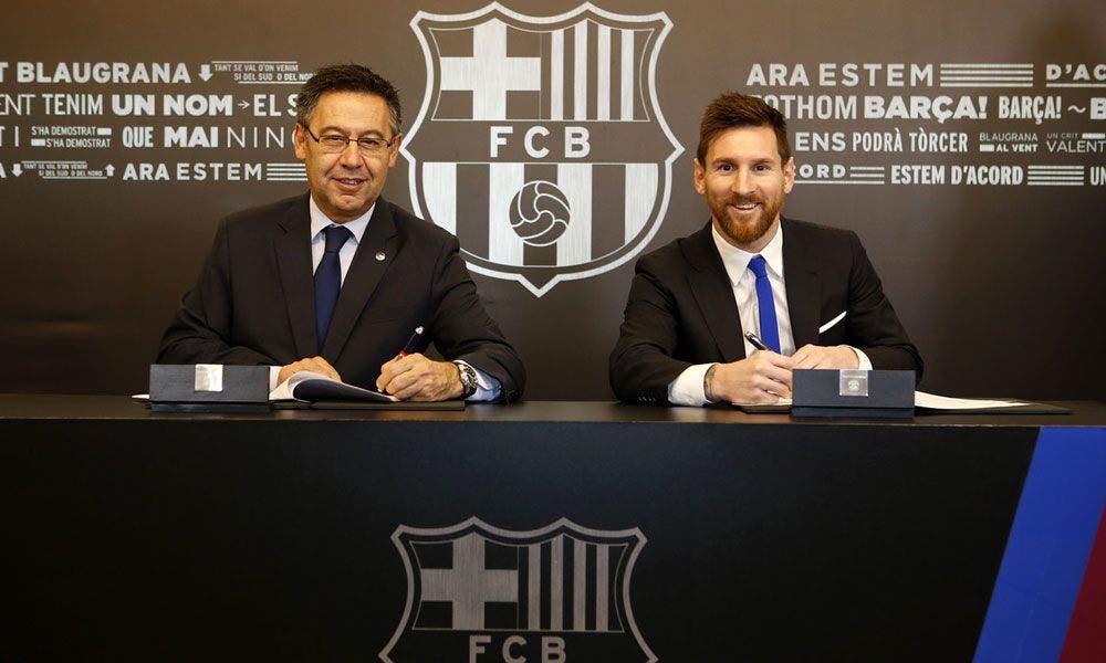 Josep Maria Bartomeu y Leo Messi | FCB