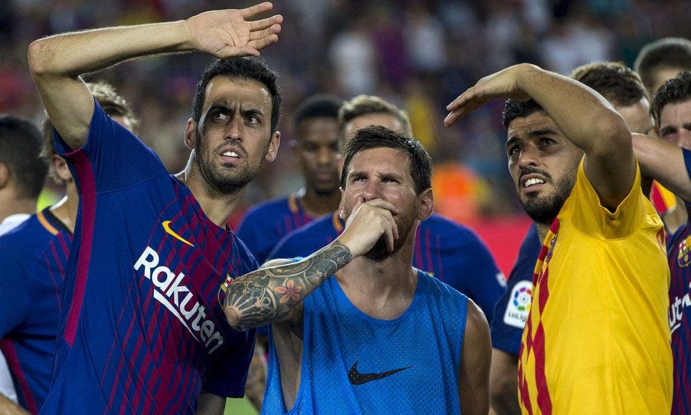 “No lo pongas”. Y ya no calla ni Busquets: el muerto de Messi y Luis Suárez| EFE