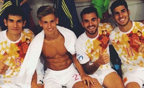 Dani Ceballos con sus amiguetes del Madrid: Vallejo, Llorente y Asensio | Instagram