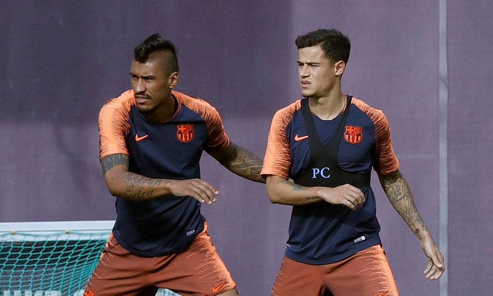 Coutinho y Paulinho se ejercitan en la ciudad deportiva del Barça | EFE