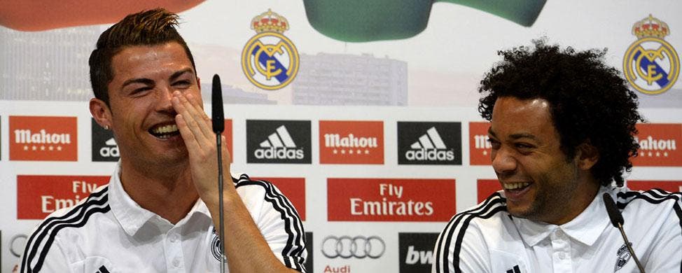 Cristiano y Marcelo, riendo en rueda de prensa