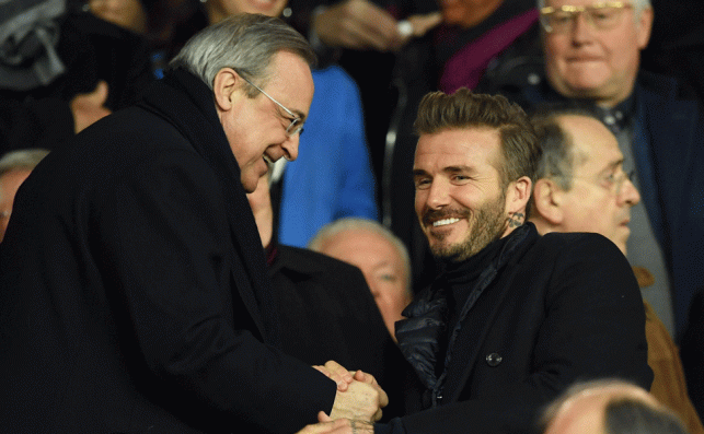 David Beckham y Florentino Pérez