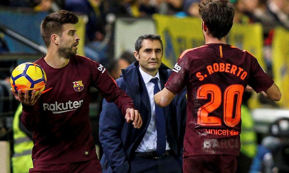 Ernesto Valverde apostará por Piqué y Sergi Roberto en el Barça-Levante| EFE