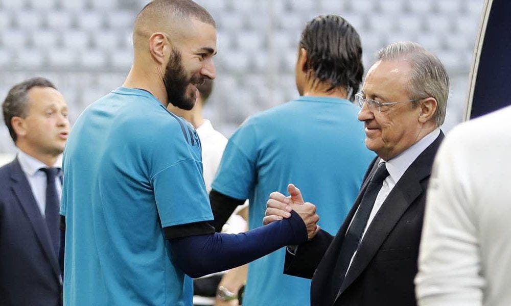 Benzema y Florentino Pérez Real Madrid