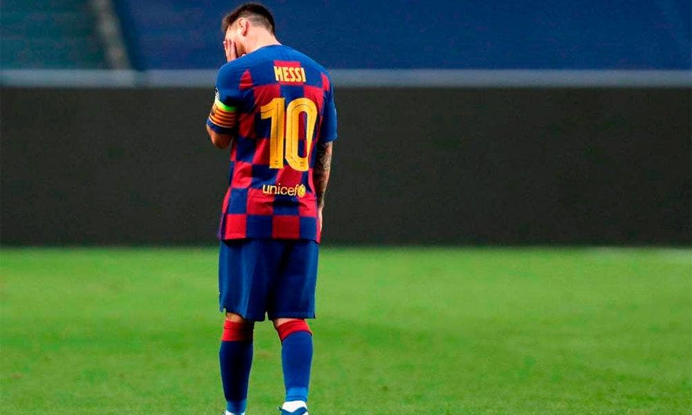 Leo Messi en la derrota del Barça ante el Bayern de Múnich