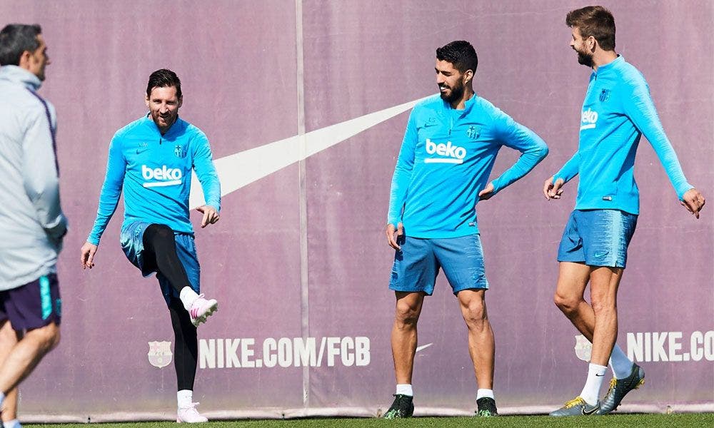 Leo Messi , Luis Suárez y Gerard Piqué |EFE