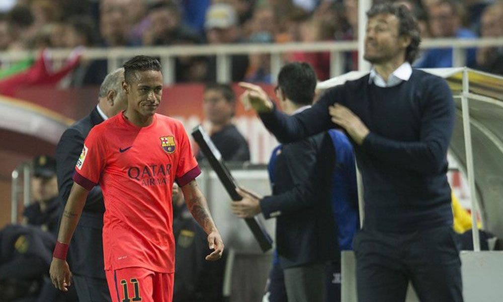 Neymar se enfrentó a Luis Enrique en el Barça 