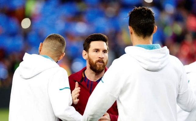 “Y ahora celebra tu golito”. Mofas a Messi. O Cristiano Ronaldo dispara | EFE