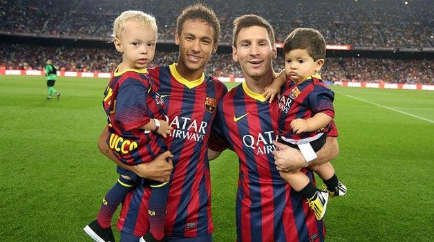 Messi Neymar e hijos