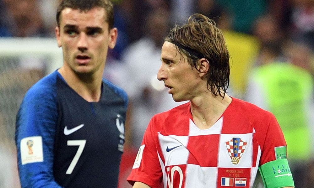 Luka Modric y Antoine Griezmann en la final de la Copa del Mundo | EFE