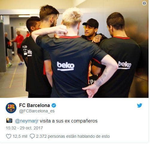 Neymar visita Barcelona