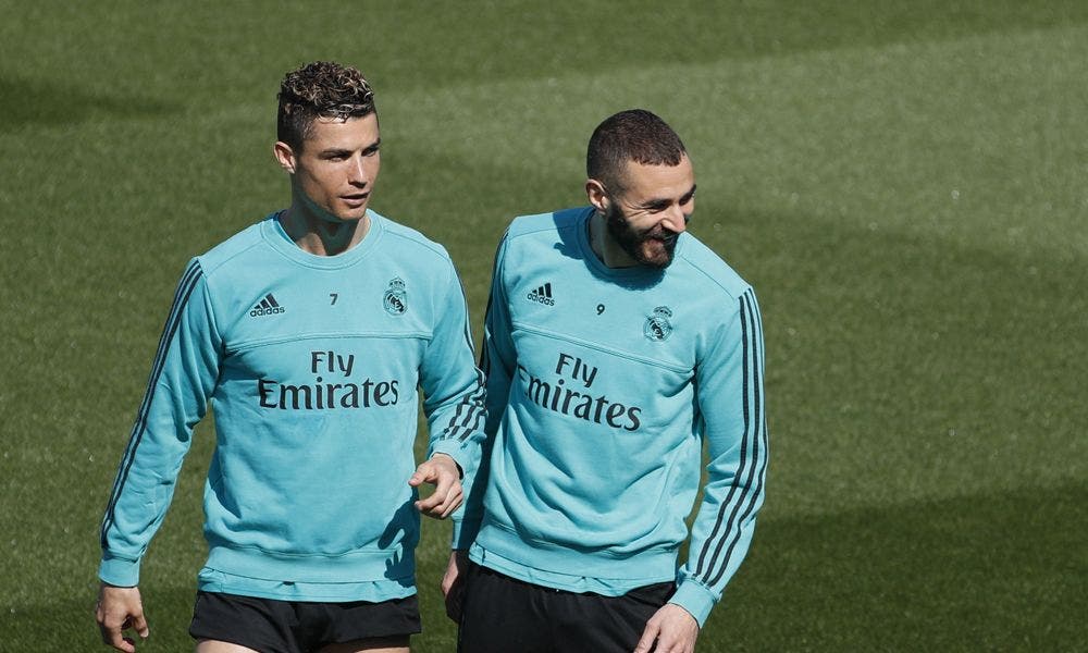 Ronaldo y Benzema entrenan mano a mano en Valdebebas / EFE