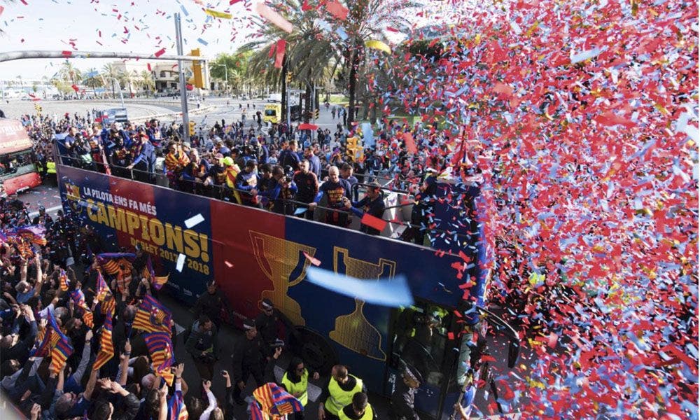 Florentino Pérez se carga la rúa del Barça | Twitter FCB