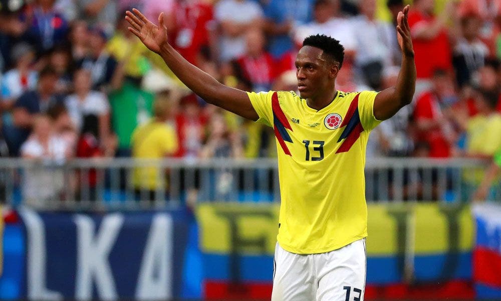Yerry Mina se exhibe con la selección de Colombia | EFE