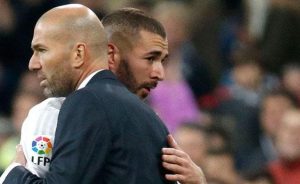 Zinedine Zidane y Karim Benzema