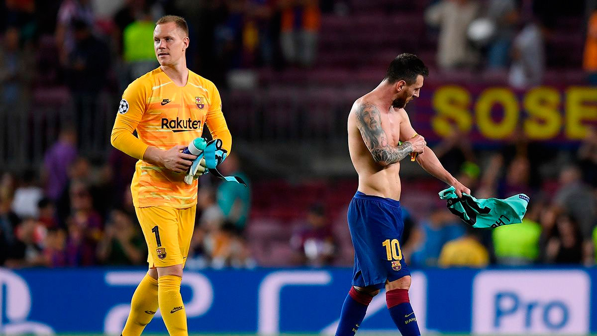 Intervienen para separar a Ter Stegen y Messi en la pelea en el Barça