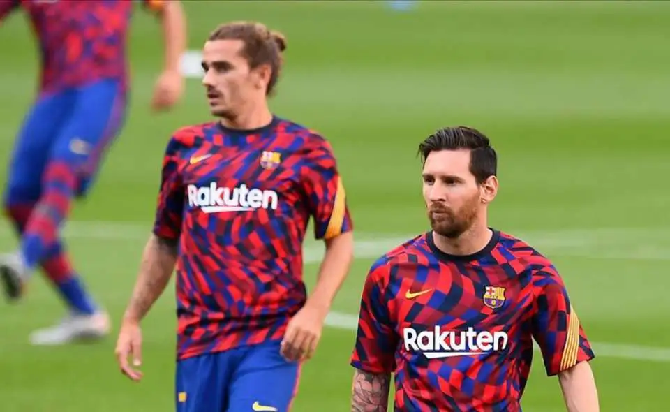 Antoine Griezmann y Leo Messi