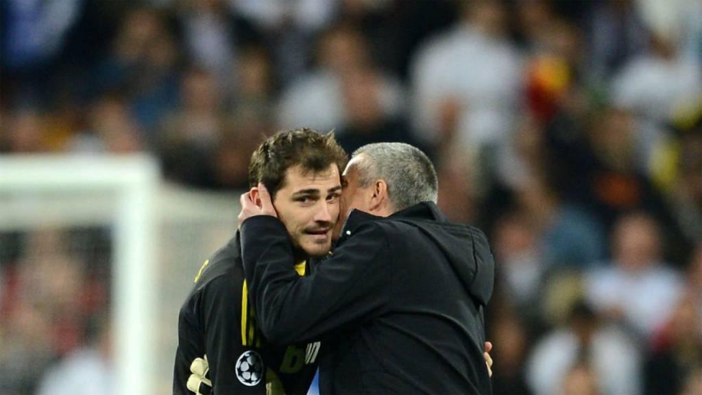 Iker Casillas y José Mourinho