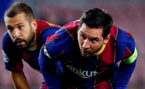 Jordi Alba y Leo Messi