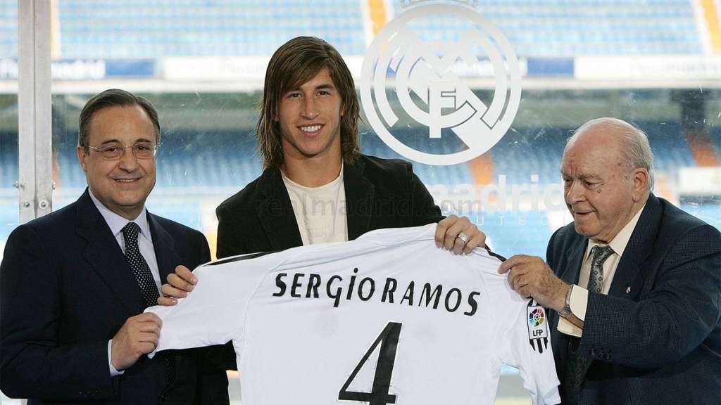 Presentación de Sergio Ramos con el Real Madrid