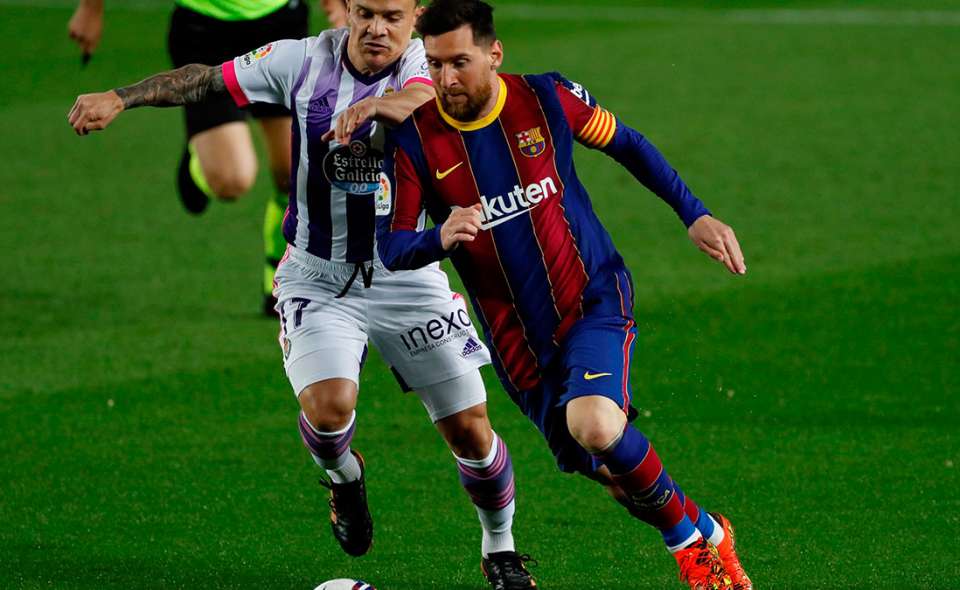 Leo Messi en el en el Barça-Valladolid