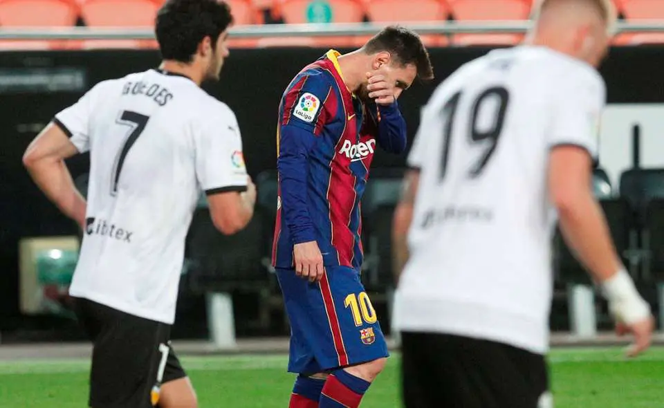 Leo Messi contra el Valencia
