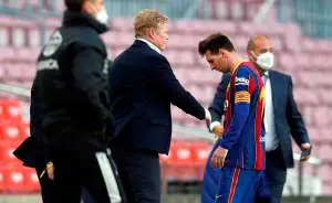 Ronald Koeman y Leo Messi
