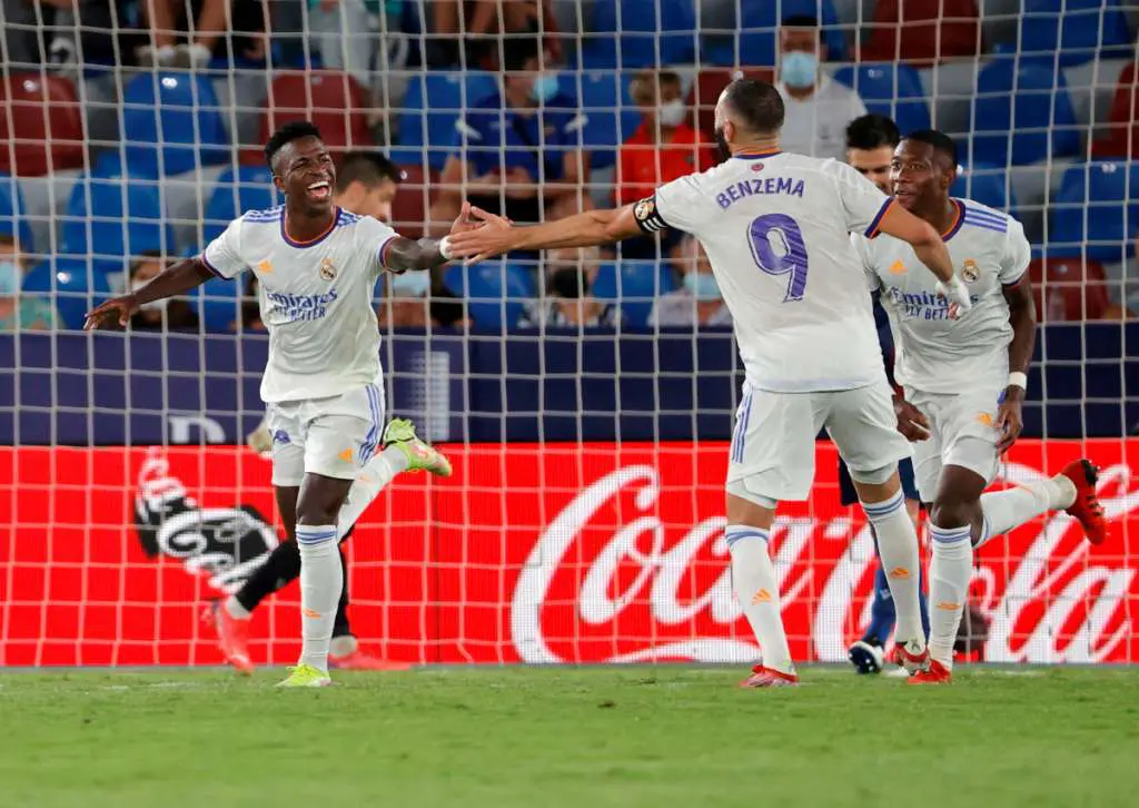 Vinicius, Benzema y Alaba Real Madrid