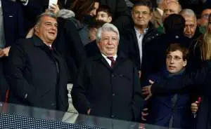 Joan Laporta y Enrique Cerezo Palco Atlético y Barça