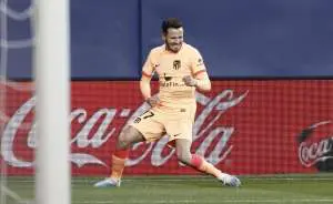 Saúl Ñíguez celebrando con el Atlético de Madrid