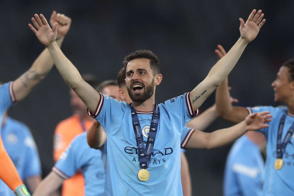 Bernardo Silva celebra la Champions League