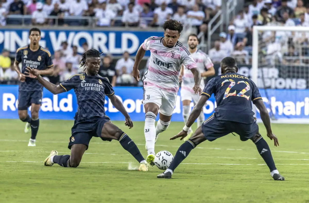 Rüdiger y Camavinga, jugadores del Real Madrid