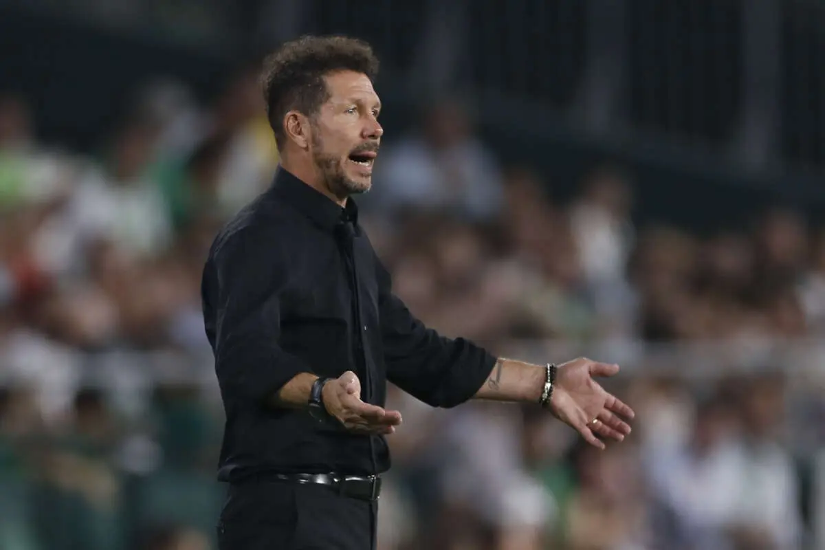 Simeone, técnico del Atlético de Madrid
