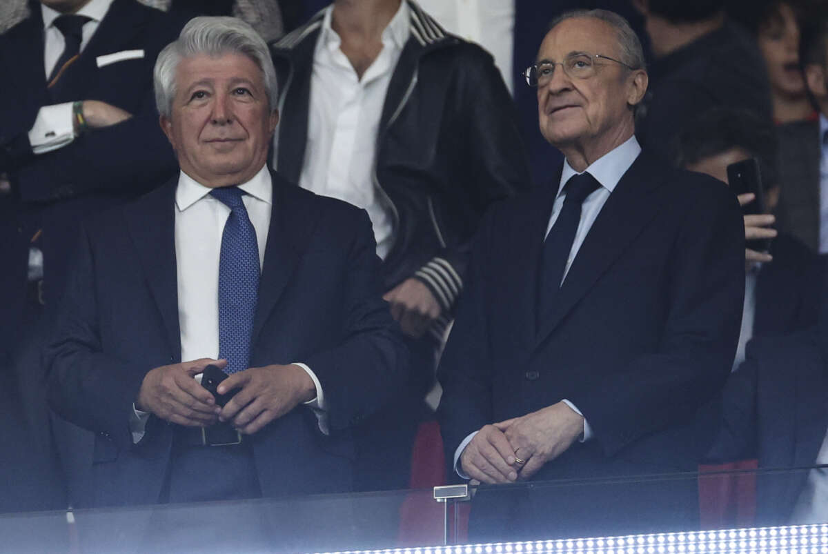 Florentino Pérez, presidente Real Madrid y Enrique Cerezo