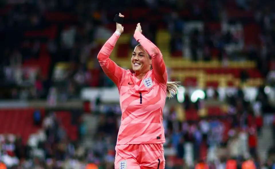 Mary Earps, portera de Inglaterra. Foto: @Lionesses.