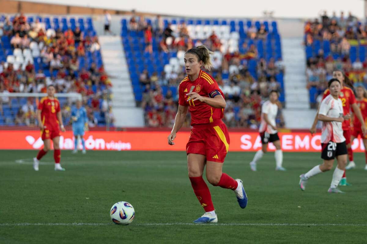 Alexia Putellas durante un partido con España. Foto: Cristina Tubilla.