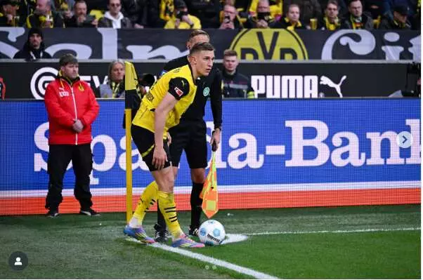 Schlotterbeck, futbolista del Borussia Dortmund. Foto: @nico.schlotterbeck.